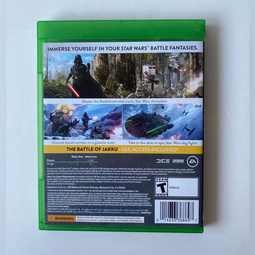 Star Wars Battlefront Microsoft Xbox One EA Games Complete Video Game 2015